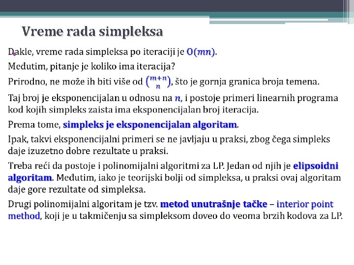 Vreme rada simpleksa • 