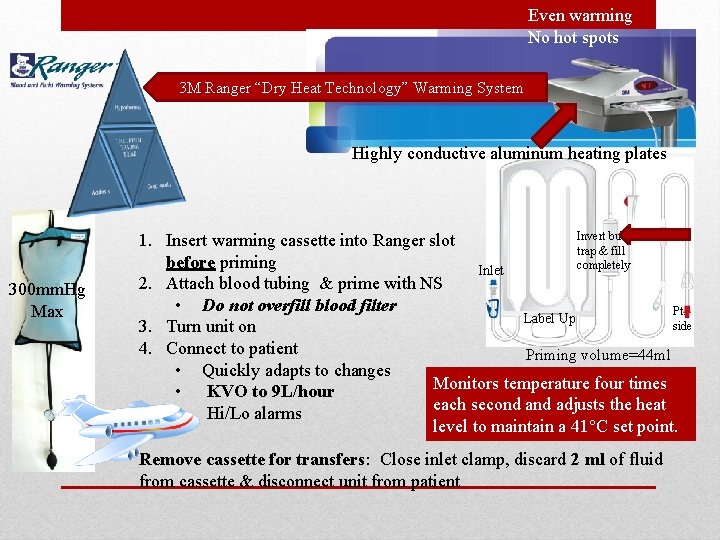 Even warming No hot spots 3 M Ranger “Dry Heat Technology” Warming System Highly