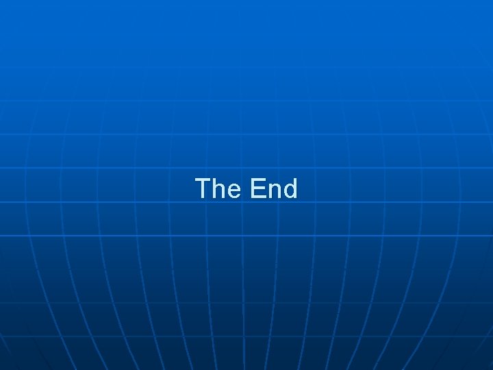 The End 
