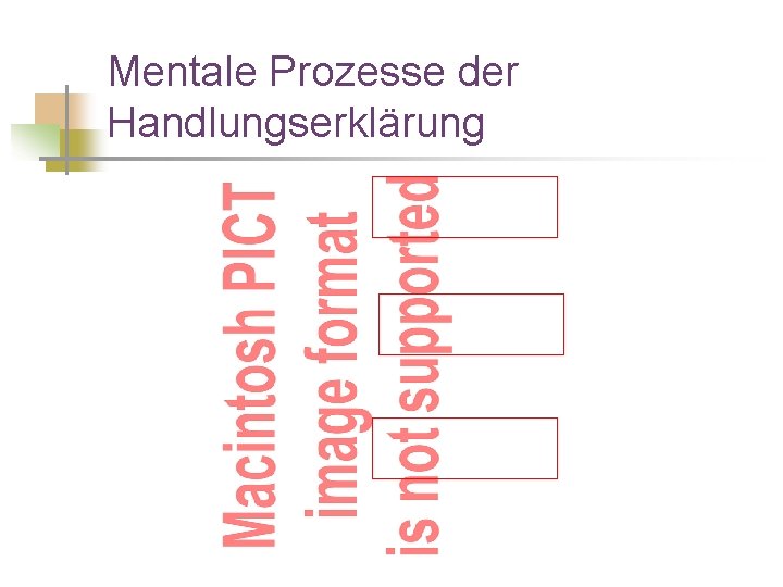 Mentale Prozesse der Handlungserklärung 