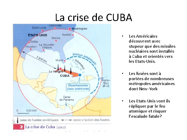 La crise de CUBA • Les Américains découvrent avec stupeur que des missiles nucléaires