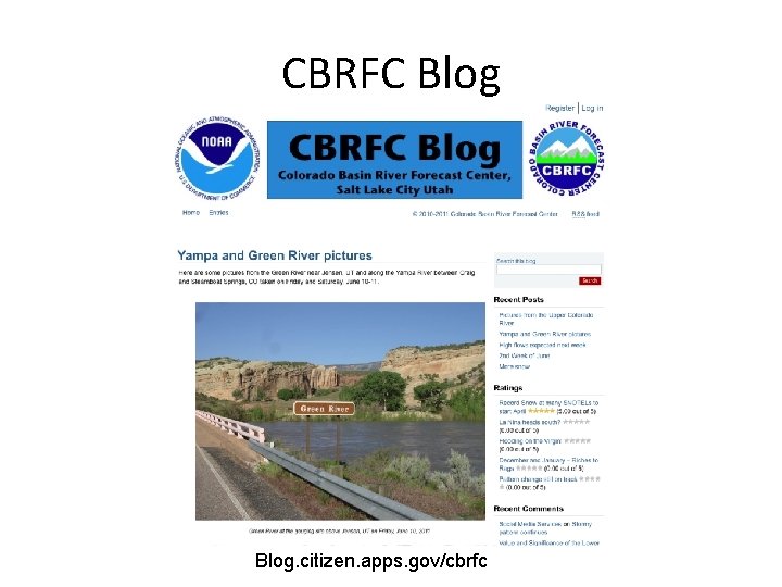 CBRFC Blog. citizen. apps. gov/cbrfc 