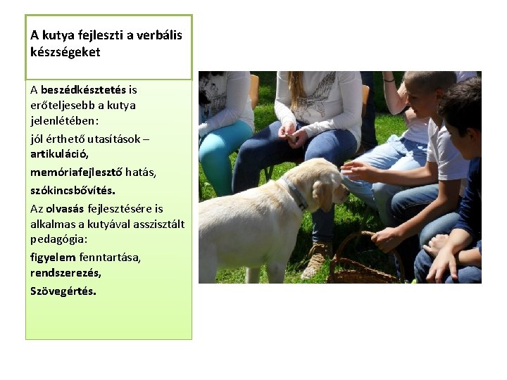 A kutya fejleszti a verbális készségeket A beszédkésztetés is erőteljesebb a kutya jelenlétében: jól