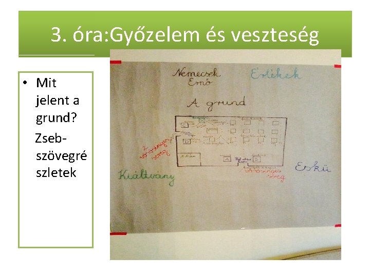 3. óra: Győzelem és veszteség • Mit jelent a grund? Zsebszövegré szletek 