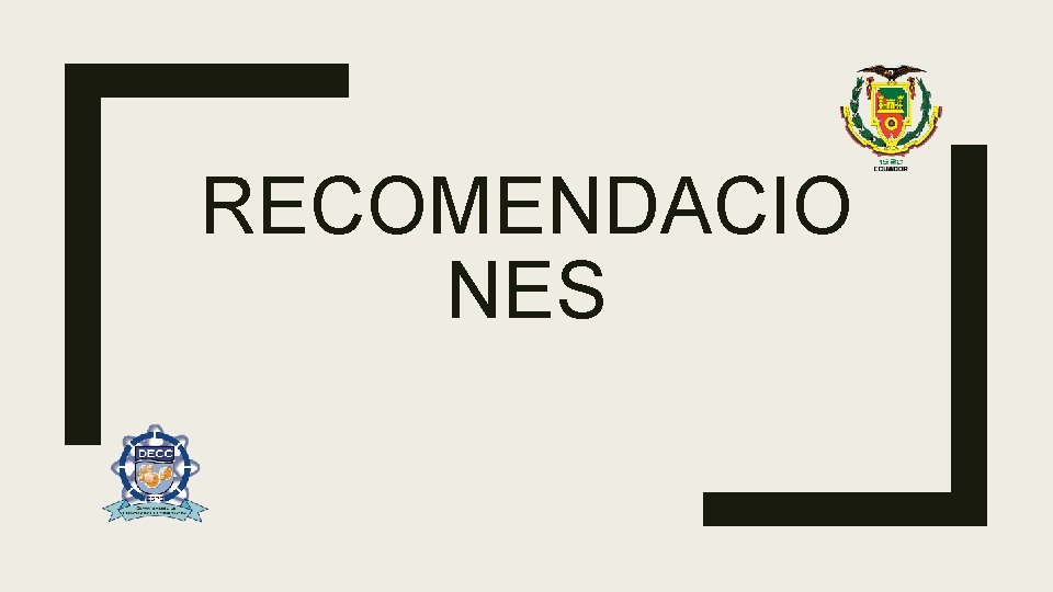 RECOMENDACIO NES 
