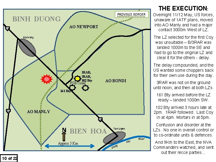 THE EXECUTION: PROVINCE BORDER BINH DUONG AO NEWPORT 16 Overnight 11/12 May, US forces,