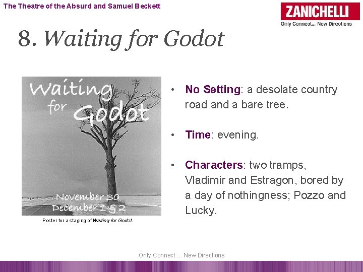 The Theatre of the Absurd and Samuel Beckett 8. Waiting for Godot • No