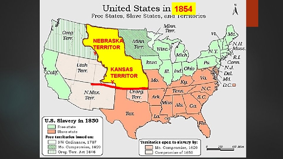 1854 NEBRASKA TERRITOR Y KANSAS TERRITOR Y 