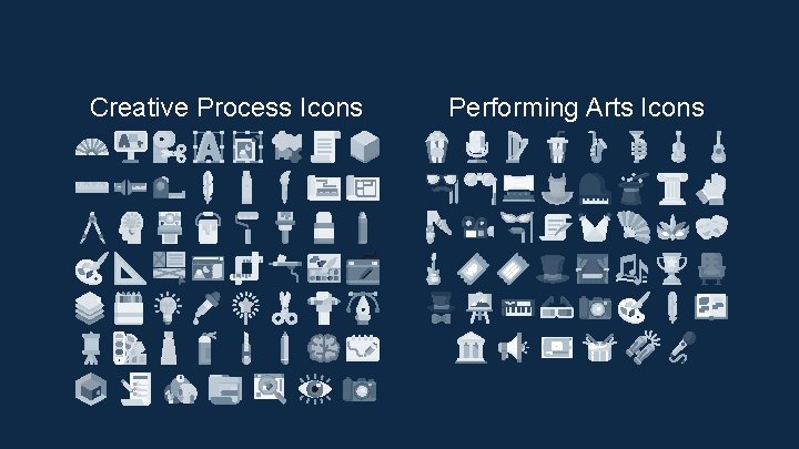 Creative Process Icons Performing Arts Icons 