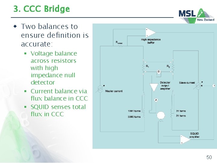 3. CCC Bridge w Two balances to ensure definition is accurate: § Voltage balance