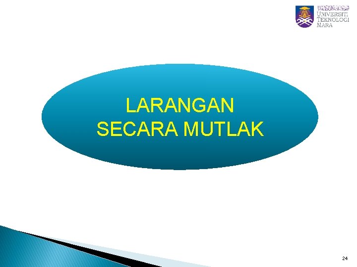 LARANGAN SECARA MUTLAK 24 LARANGAN SECARA MUTLAK 24