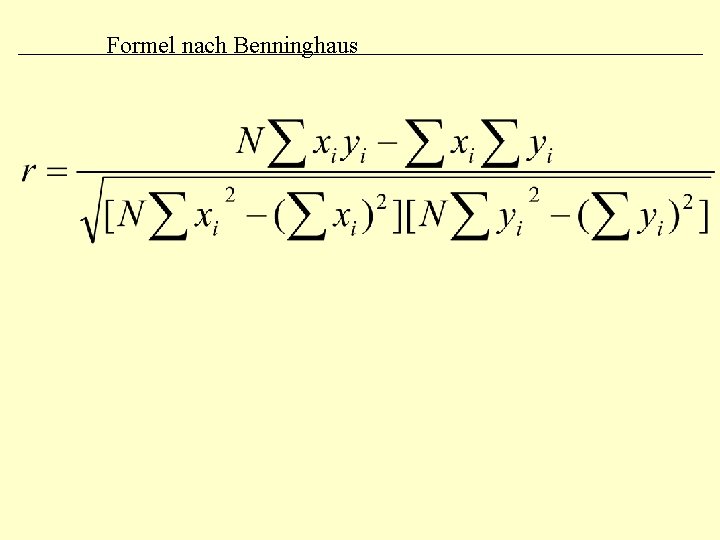 Formel nach Benninghaus 