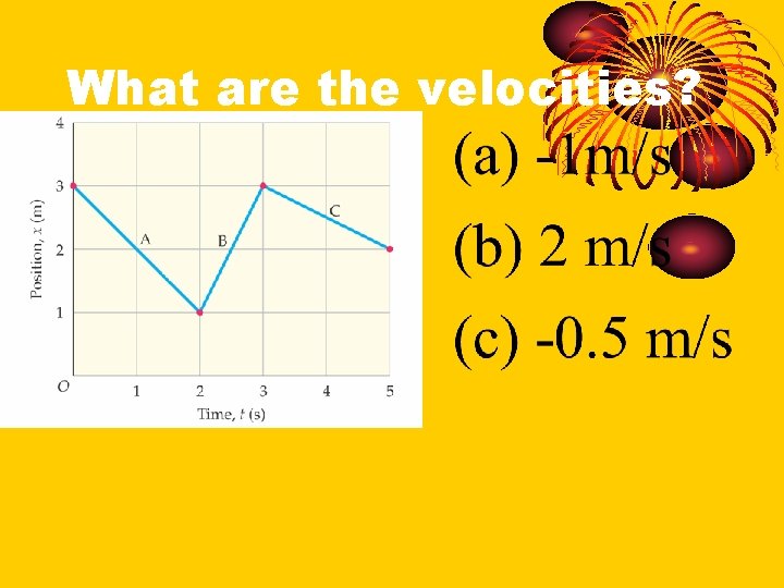 What are the velocities? 