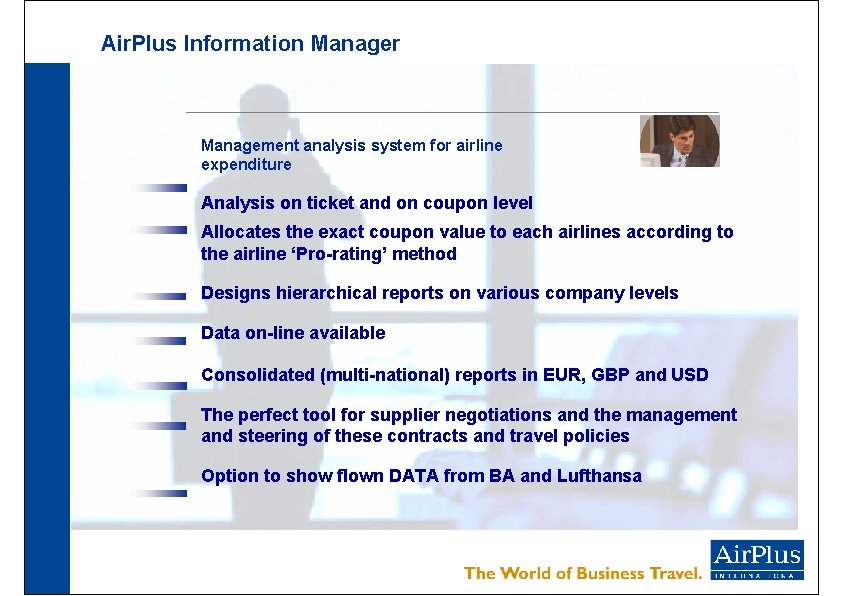 Air. Plus Information Manager Management analysis system for airline expenditure Analysis on ticket and