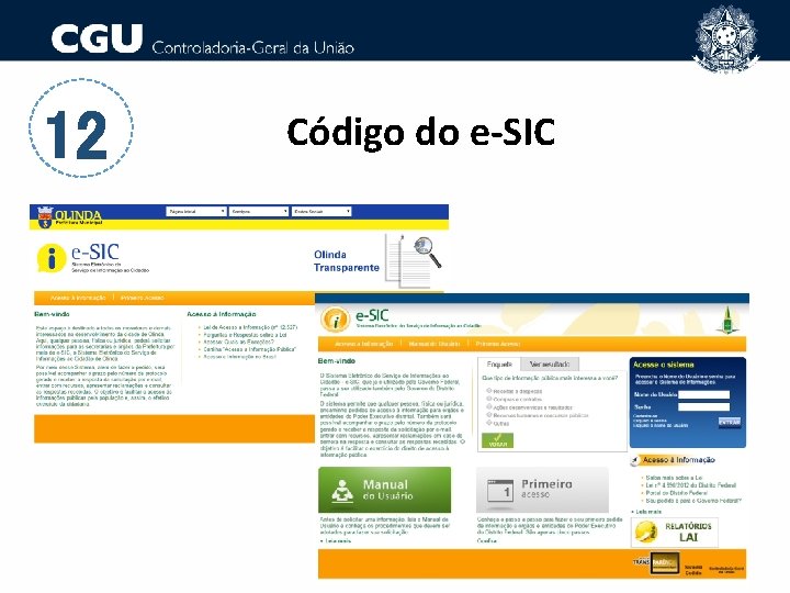 12 Código do e-SIC 