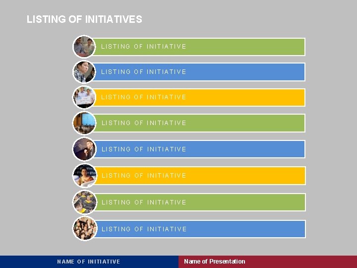 LISTING OF INITIATIVES LISTING OF INITIATIVE LISTING OF INITIATIVE NAME OF INITIATIVE Name of