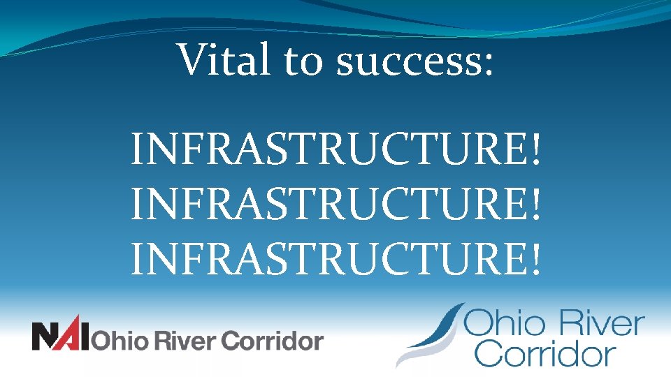 Vital to success: INFRASTRUCTURE! 