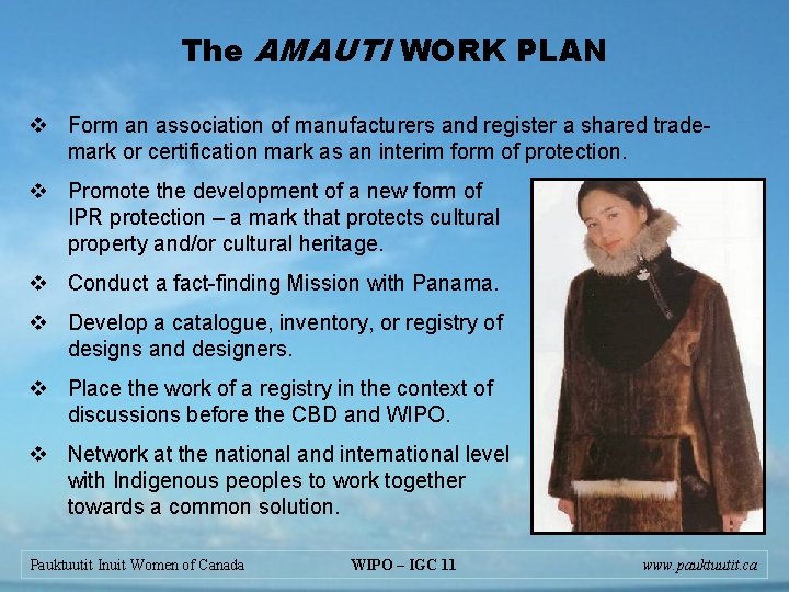 The AMAUTI WORK PLAN v Form an association of manufacturers and register a shared