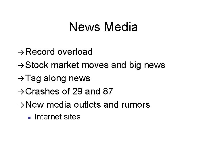 News Media à Record overload à Stock market moves and big news à Tag