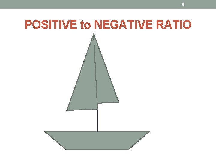 8 POSITIVE to NEGATIVE RATIO 