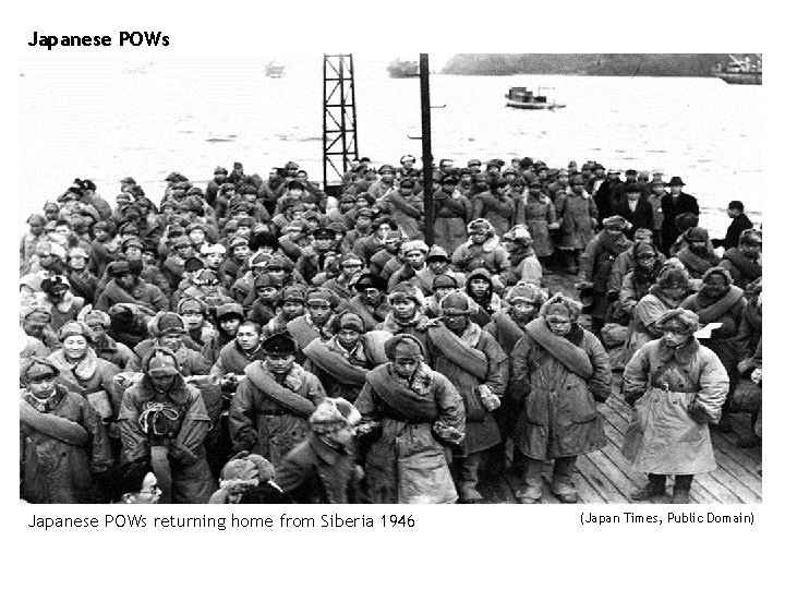 Japanese POWs returning home from Siberia 1946 (Japan Times, Public Domain) 