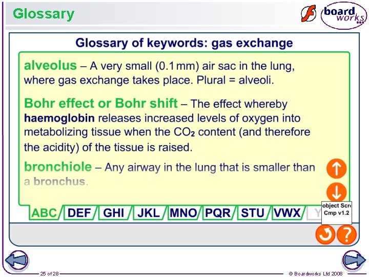 Glossary 25 of 28 © Boardworks Ltd 2008 