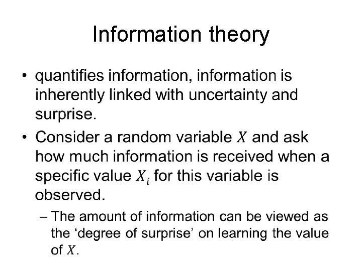 Information theory • 