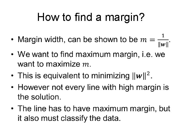 How to find a margin? • 