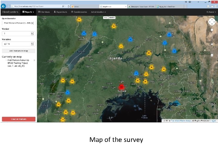 Map of the survey 