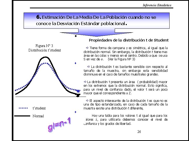 Inferencia Estadistica 6. Estimación De La Media De La Población cuando no se conoce