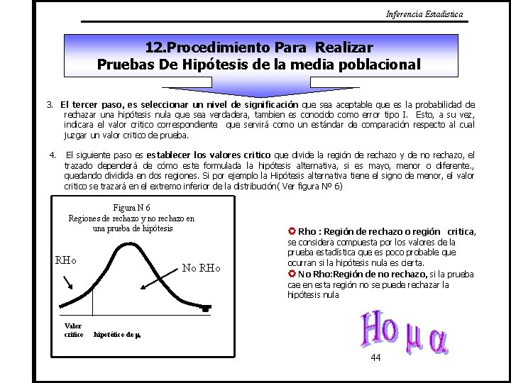 Inferencia Estadistica 12. Procedimiento Para Realizar Pruebas De Hipótesis de la media poblacional 3.