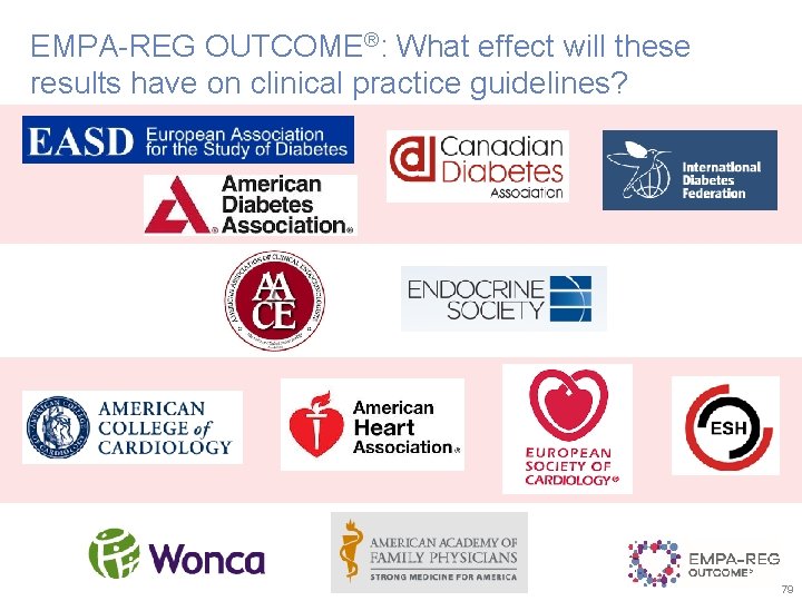 EMPA-REG OUTCOME®: What effect will these results have on clinical practice guidelines? 79 