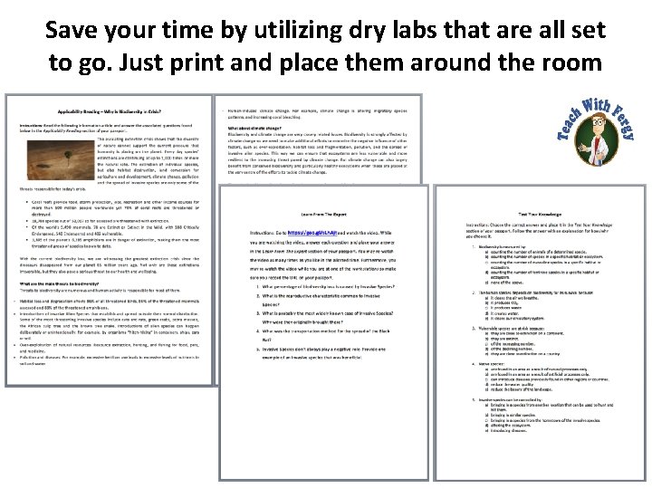 Save your time by utilizing dry labs that are all set to go. Just