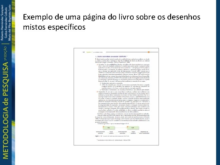 Exemplo de uma página do livro sobre os desenhos mistos específicos 