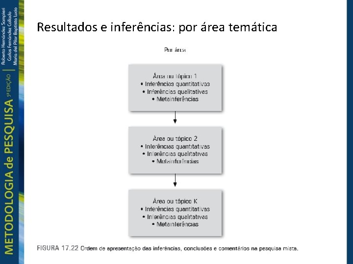 Resultados e inferências: por área temática 