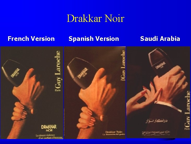 Drakkar Noir French Version Spanish Version Saudi Arabia 