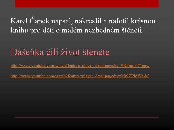 Karel Čapek napsal, nakreslil a nafotil krásnou knihu pro děti o malém nezbedném štěněti: Karel Čapek napsal, nakreslil a nafotil krásnou knihu pro děti o malém nezbedném štěněti: