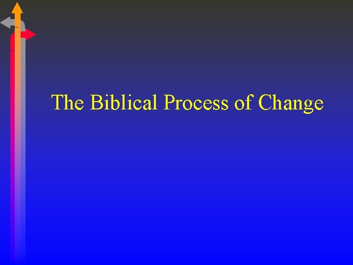 The Biblical Process of Change 