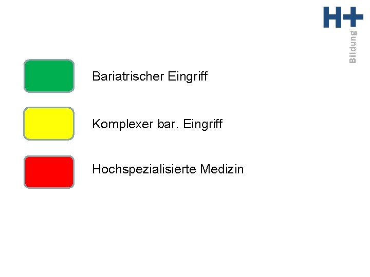 Bariatrischer Eingriff Komplexer bar. Eingriff Hochspezialisierte Medizin 