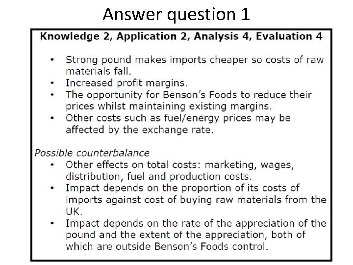 Answer question 1 