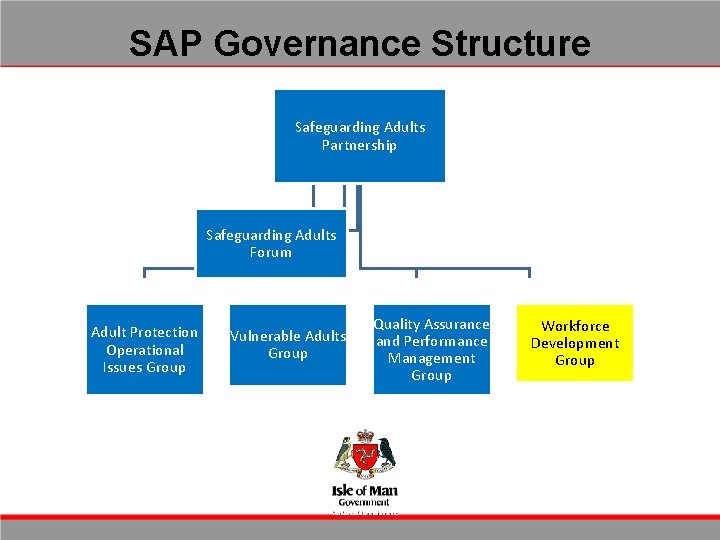 SAP Governance Structure Safeguarding Adults Partnership Safeguarding Adults Forum Adult Protection Operational Issues Group