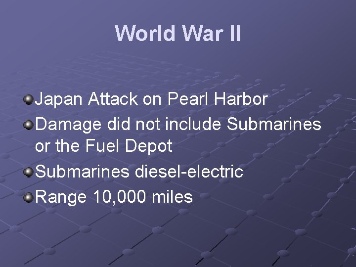 World War II Japan Attack on Pearl Harbor Damage did not include Submarines or