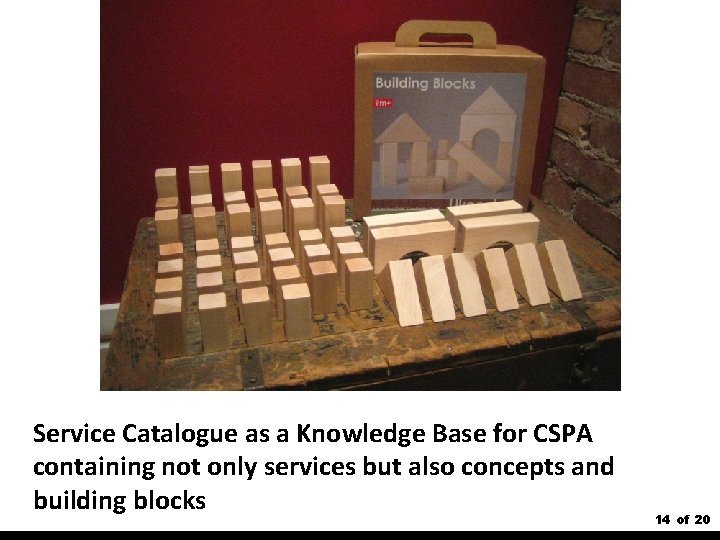 Service Catalogue as a Knowledge Base for CSPA containing not only services but also