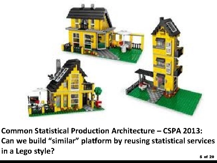 Common Statistical Production Architecture – CSPA 2013: Can we build “similar” platform by reusing
