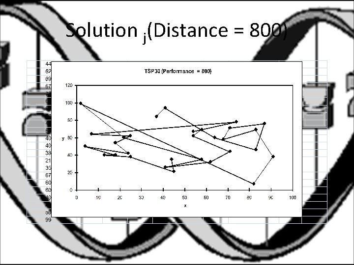 Solution j(Distance = 800) 