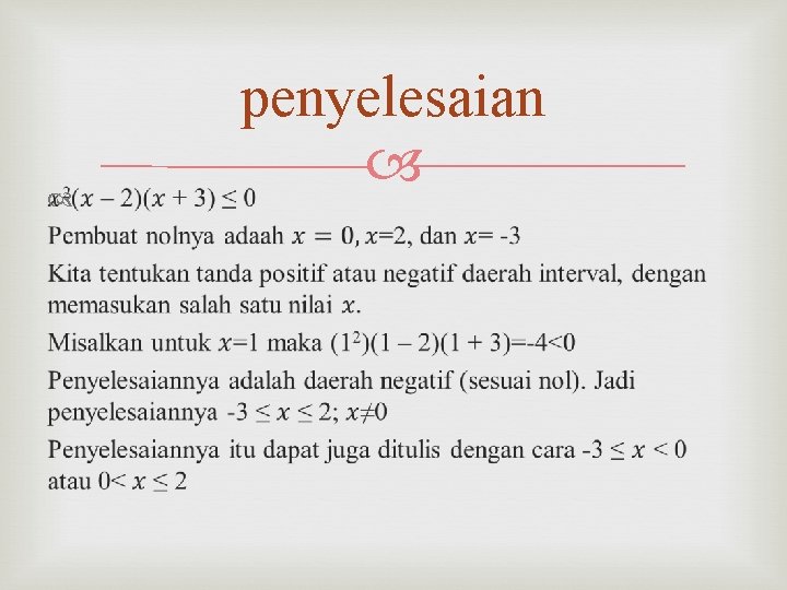  penyelesaian 