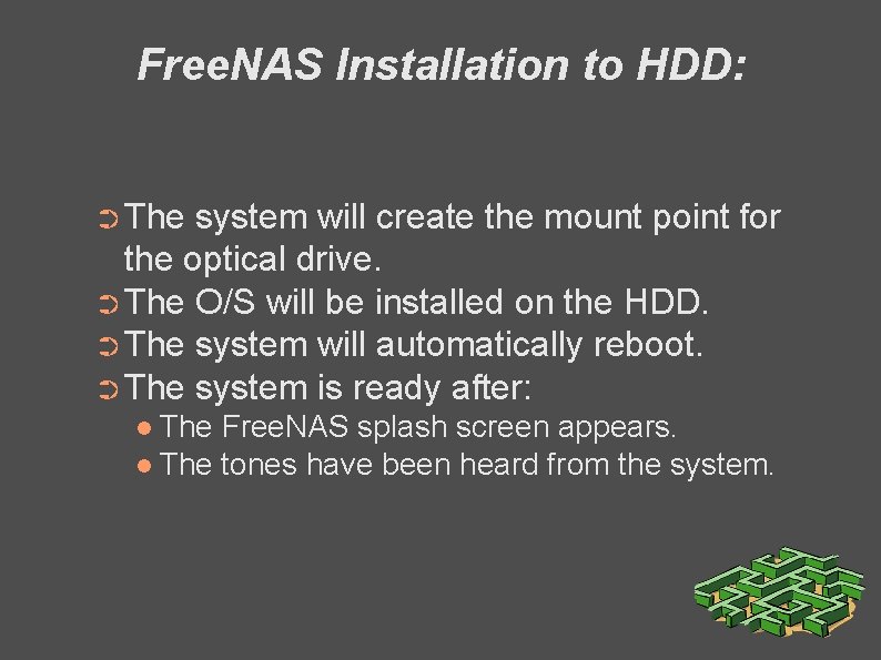 Free. NAS Installation to HDD: ➲ The system will create the mount point for