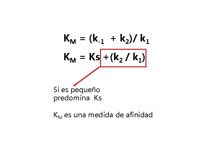 KM = (k-1 + k 2)/ k 1 KM = Ks +(k 2 /
