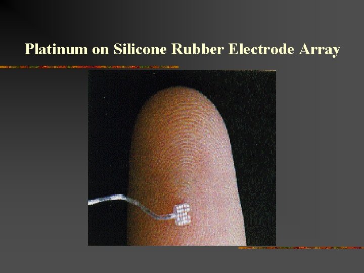 Platinum on Silicone Rubber Electrode Array 