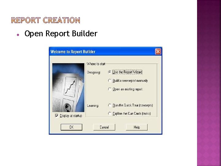  Open Report Builder 